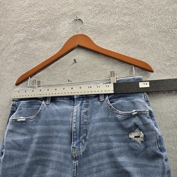 American Eagle Women Jeans 12 Blue Denim Hi Rise Jeggings Distressed 28" Inseam - Picture 8 of 13